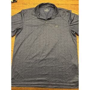 Vineyard Vines Performance Collared Polo Style Mens Shirt Size L Blue Polyester